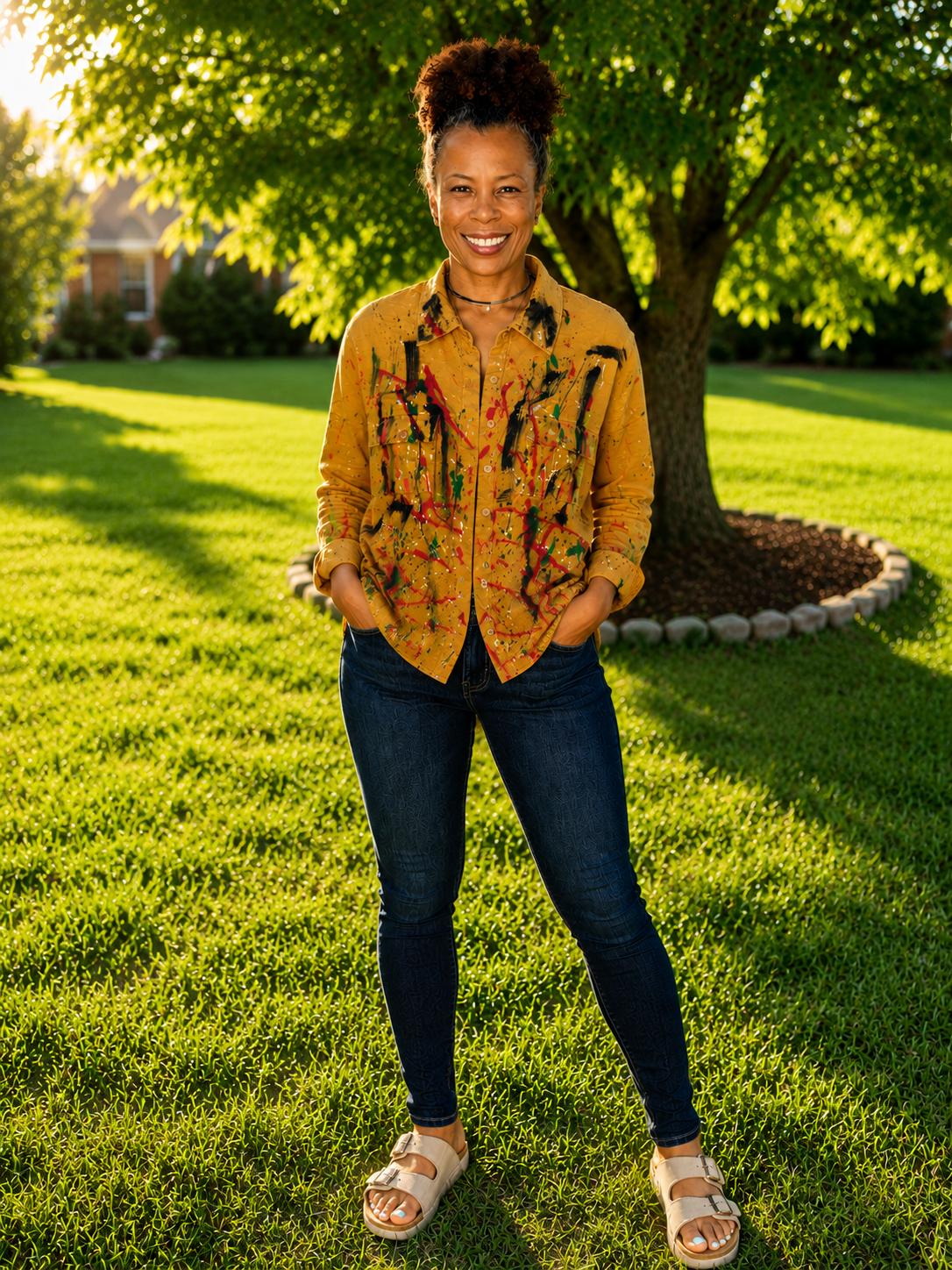 yellow long sleeve